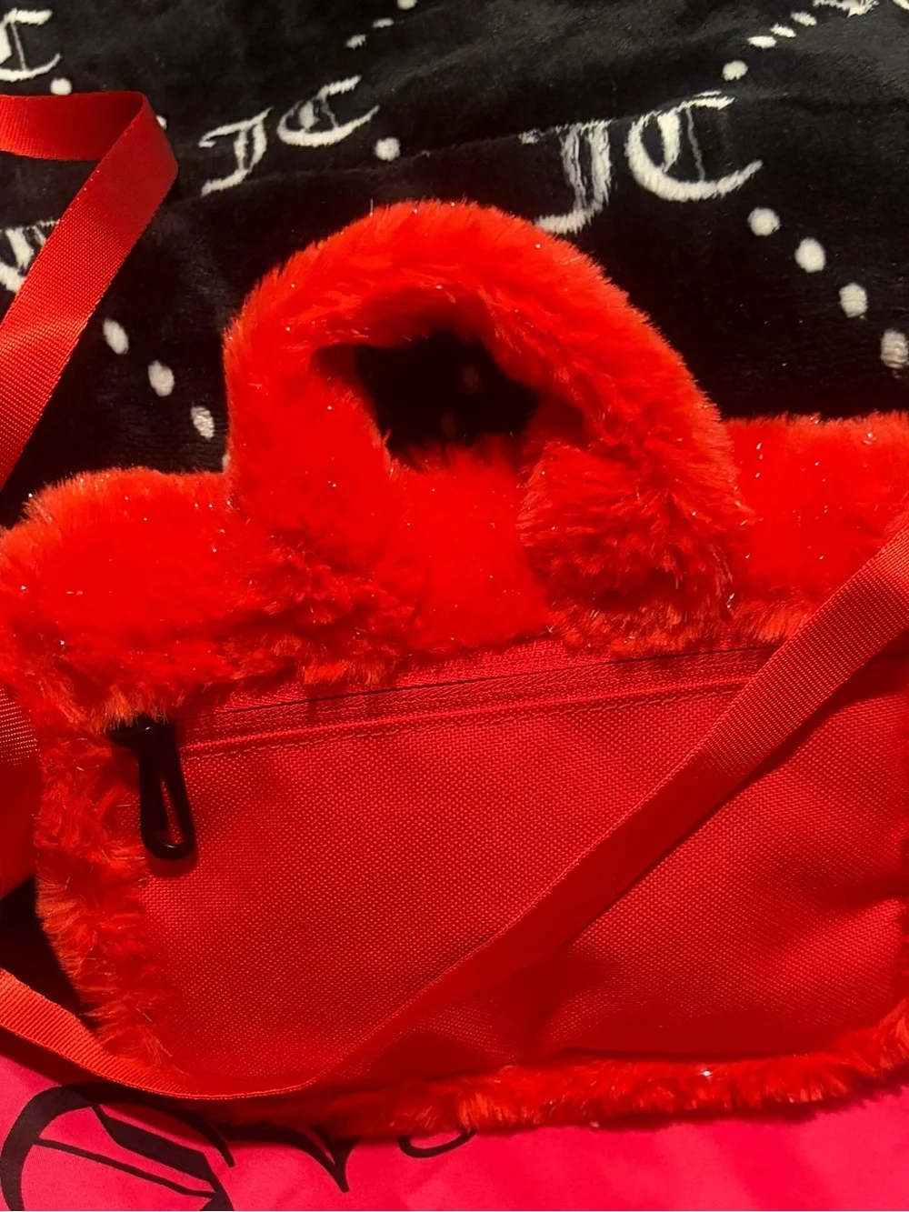 Nike Red Fuzzy Crossbody Bag